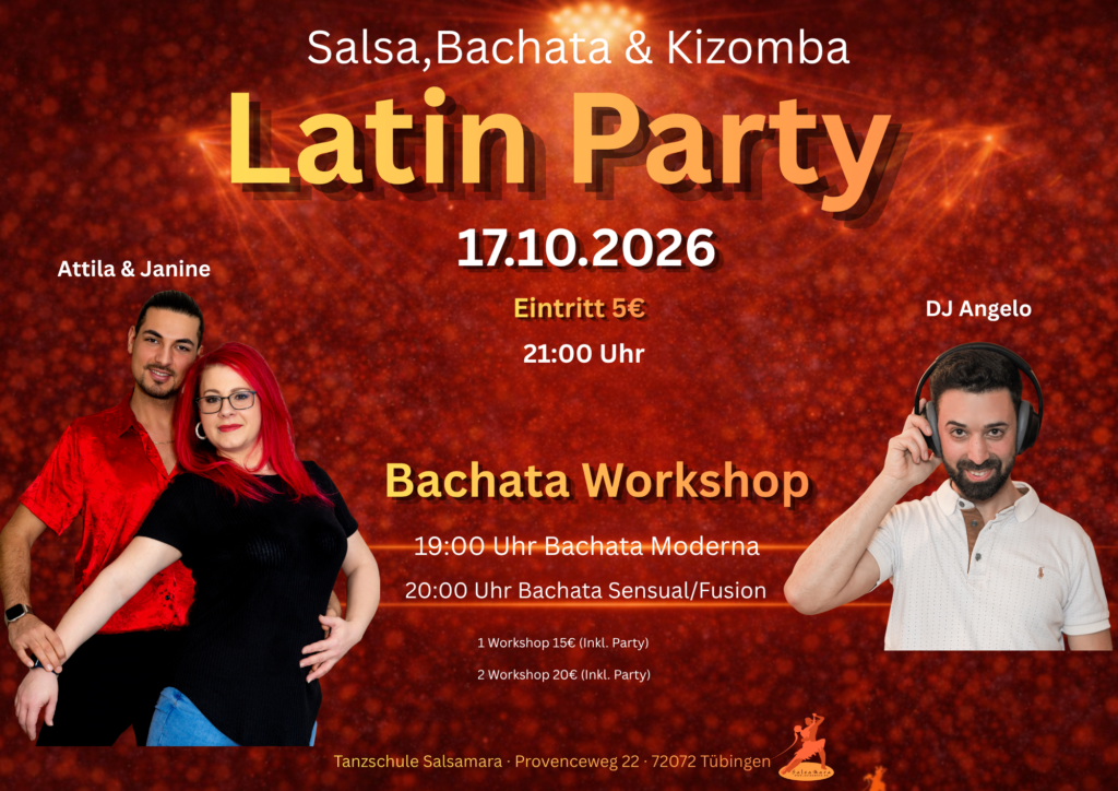 Latin Party jeden 1.Samstag und 3.Samstag im Monat.